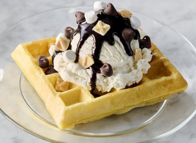 Waffle with Ice Cream